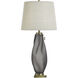 Izmir 35.38 inch 100 watt Izmir Smoke and White Table Lamp Portable Light