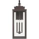 Hillside 3 Light 31 inch Dark Bronze Exterior Wall Sconce