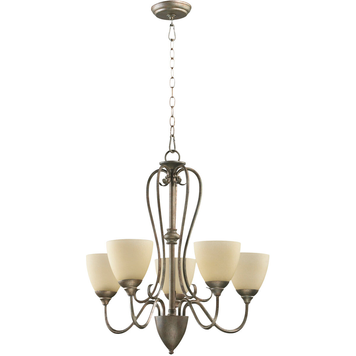 Powell 5 Light 24.5 inch Mystic Silver Chandelier Ceiling Light