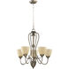 Powell 5 Light 24.5 inch Mystic Silver Chandelier Ceiling Light