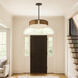 Draughtsman 4 Light 18 inch Walnut and Black Flush Mount Ceiling Light