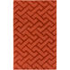 Mystique 63 X 39 inch Red Area Rug, Wool