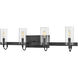 Ryden 30 inch Black Vanity Light Wall Light