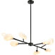 Peony 8 Light 44.88 inch Matte Black Pendant Ceiling Light