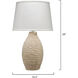 Rope 26.5 inch 150 watt White Rope Table Lamp Portable Light