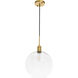 Emett 1 Light 13 inch Brass Pendant Ceiling Light