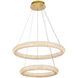 Bowen 2 Light 28 inch Satin Gold Chandelier Ceiling Light