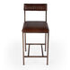 Houston 24" Leather Counter Stool in Medium Brown