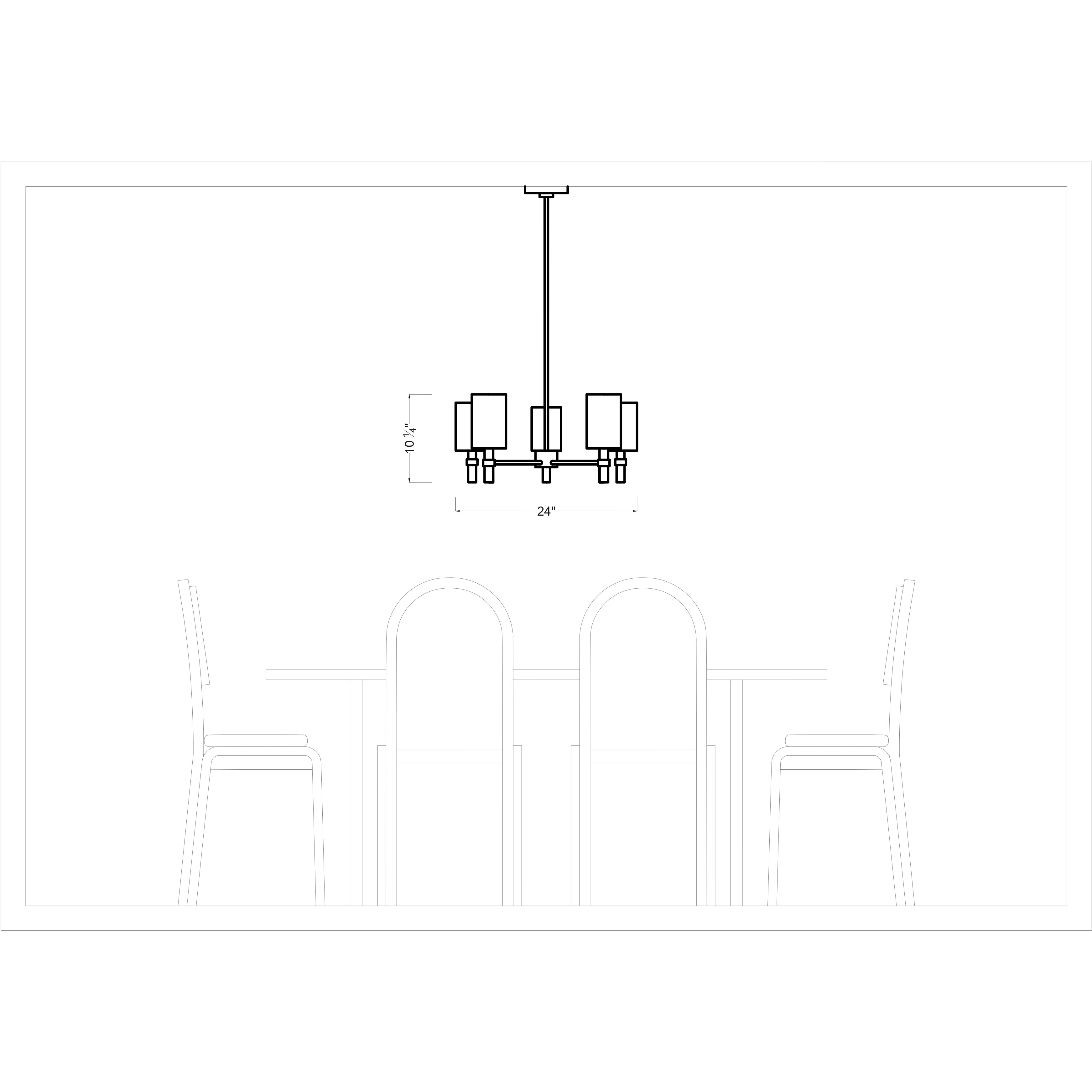 Drew & Jonathan Scott Manor 5 Light 24 inch Midnight Black Chandelier Ceiling Light