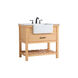 Clement 36 X 22 X 34 inch Natural Wood Bathroom Vanity Cabinet