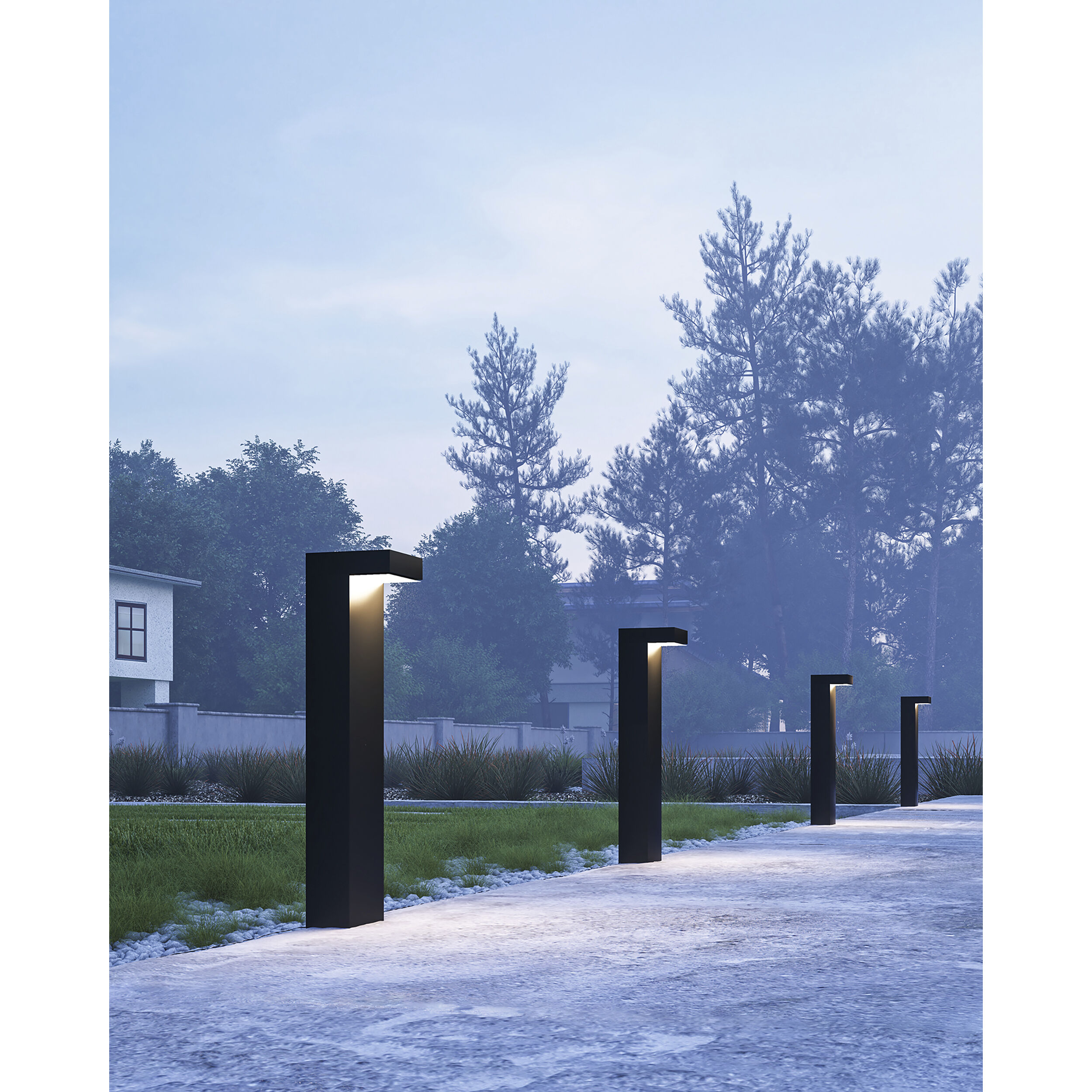 Evans 120-277 24 watt Black Exterior Bollard