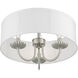Brookdale 3 Light 16 inch Brushed Nickel Semi-Flush Mount Ceiling Light