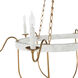 Karla 6 Light 42 inch Gilded Gold / Textured White Chandelier Ceiling Light