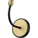Haylie 1 Light 5.25 inch Matte Black and Olde Brass Wall Sconce Wall Light