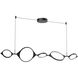 Serif 55.63 inch Black Linear Pendant Ceiling Light