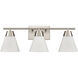 Vivica Vanity Light Wall Light in Brushed Nickel