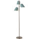 Culver 59 inch 6 watt Satin Nickel Floor Lamp Portable Light in Pool Blue Steel