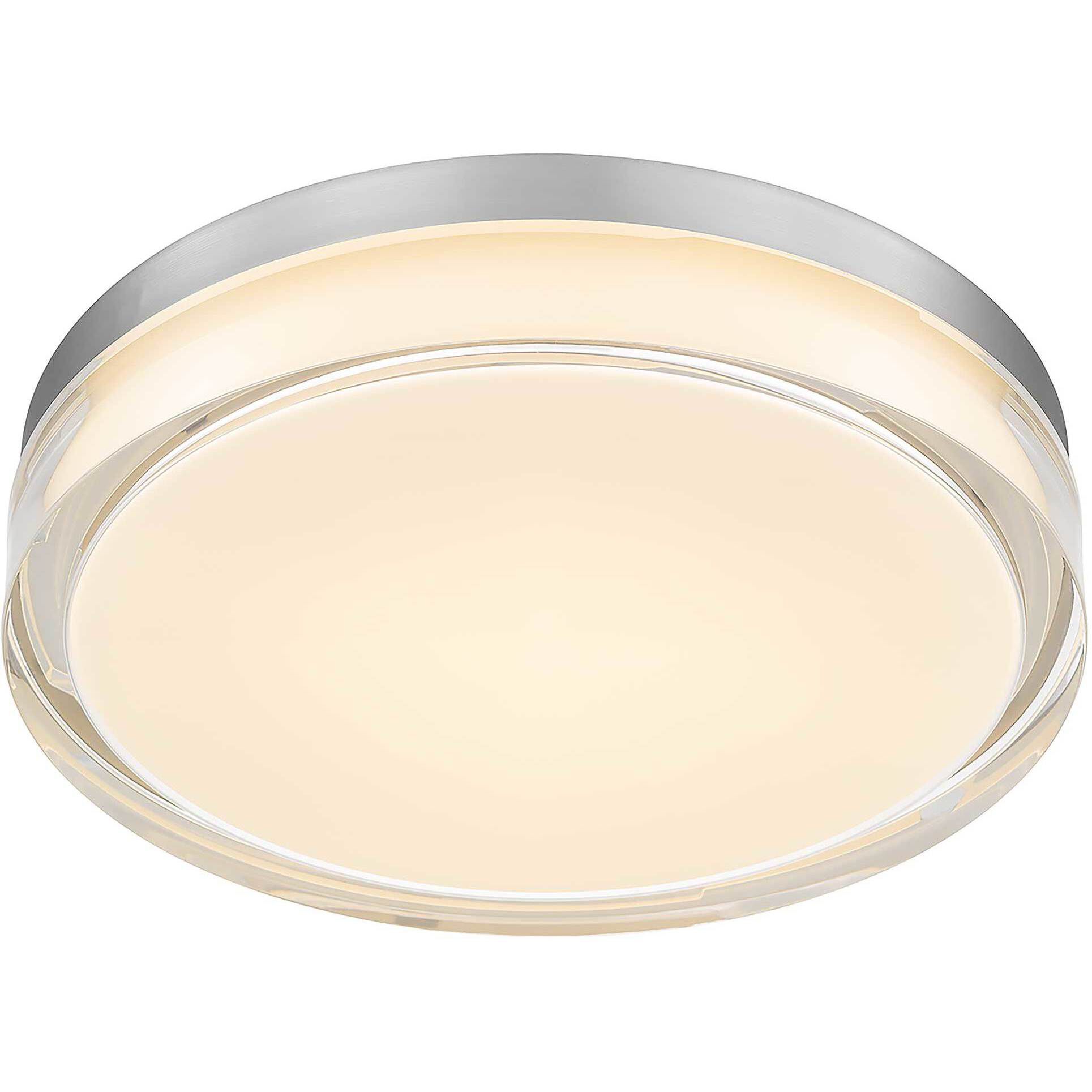 Sunspot LED 12 inch Brushed Stainless Steel Outdoor Flush Mount