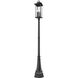 Tiberius 6 Light 116.75 inch Black Outdoor Post Mounted Fixture