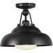 Palmetto 1 Light 12 inch Urban Bronze/Glossy Opal Semi-Flush Mount Ceiling Light