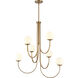 Caroline 6 Light 36 inch Brushed Gold Chandelier Ceiling Light