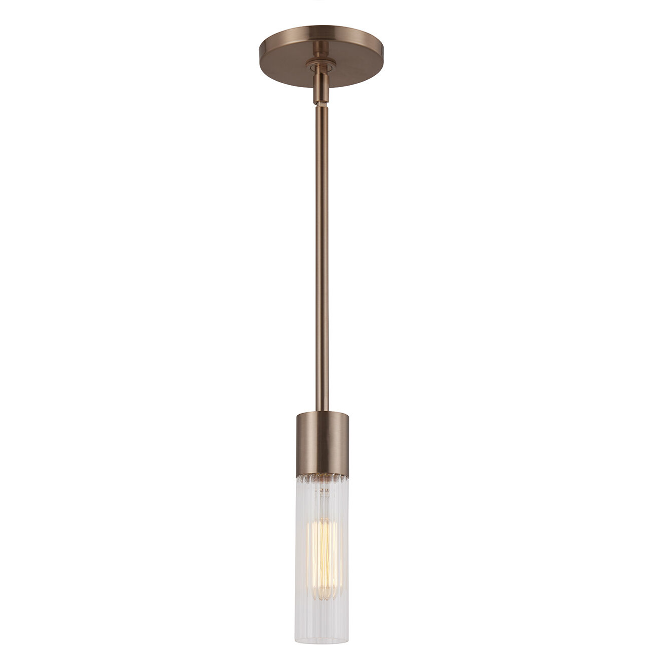 Fusion Collection - Rimini Family 1 Light 2 inch Brushed Brass Pendant Ceiling Light, EVOLV