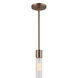 Fusion Collection - Rimini Family 1 Light 2 inch Brushed Brass Pendant Ceiling Light, EVOLV