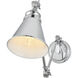 Ledger 16 inch 40.00 watt Chrome Swing Arm Wall Sconce Wall Light