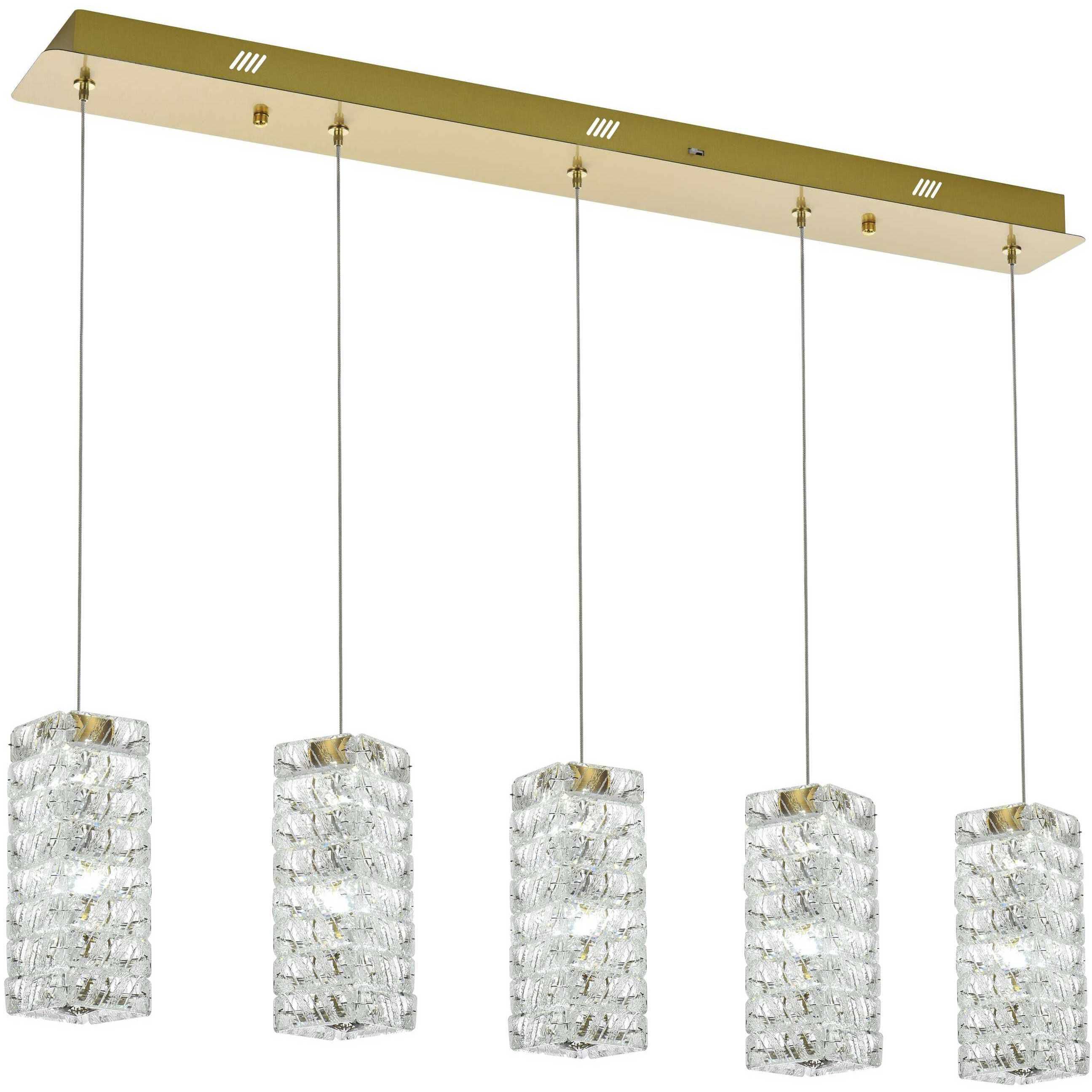 Aston 5 Light 5 inch Satin Gold Pendant Ceiling Light