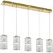 Aston 5 Light 5 inch Satin Gold Pendant Ceiling Light