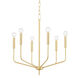 Bailey 6 Light 24 inch Aged Brass Chandelier Ceiling Light