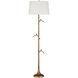 Piaf 69.5 inch 150 watt Antique Brass Floor Lamp Portable Light