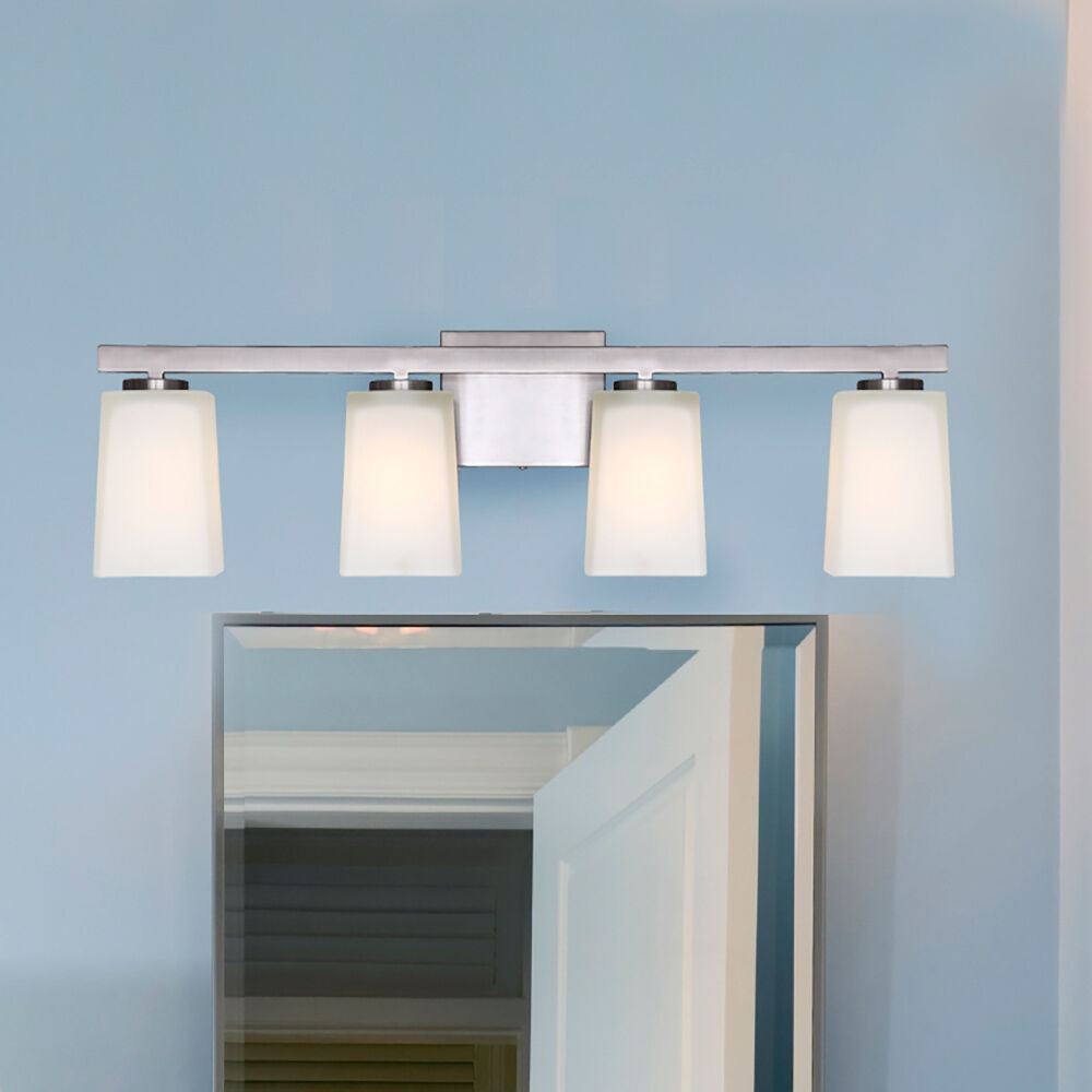 Madison 4 Light 31 inch Brushed Nickel Vanity Light Wall Light