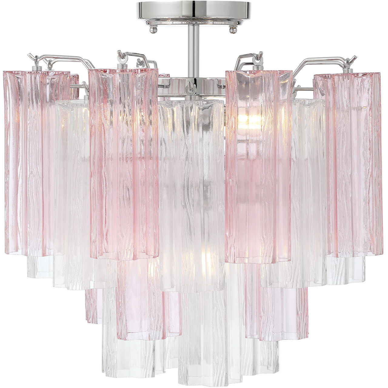 Addis 4 Light 17.75 inch Polished Chrome Semi Flush Ceiling Light in Spring