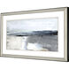 Moody Coast Blue and Black and Gray and White Framed Art