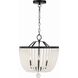 Rylee 4 Light 16.5 inch Matte Black Chandelier Ceiling Light