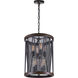 Parsh 8 Light 16 inch Pewter Drum Shade Chandelier Ceiling Light