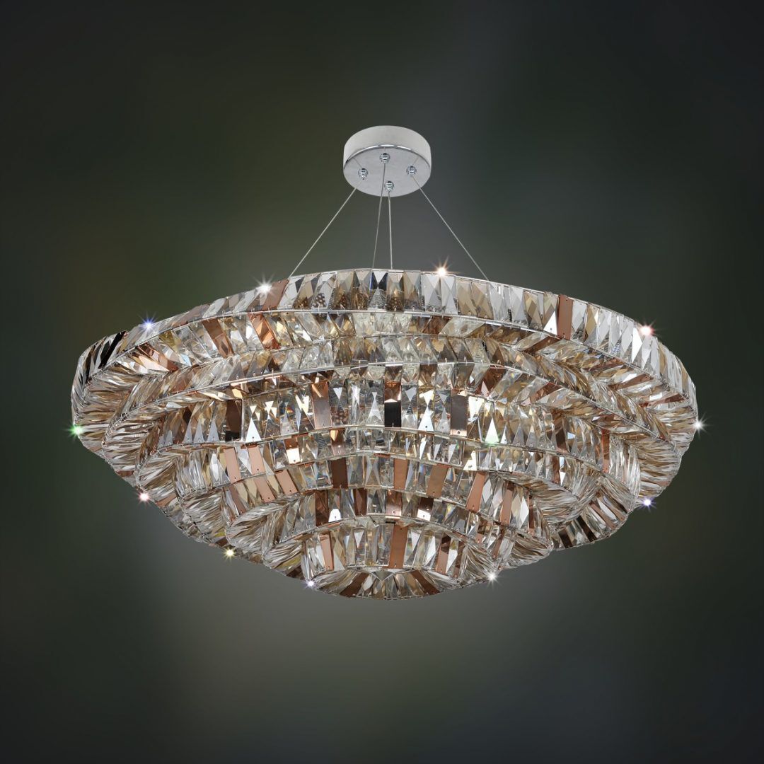 Gehry 21 Light 39 inch Chrome Pendant Ceiling Light