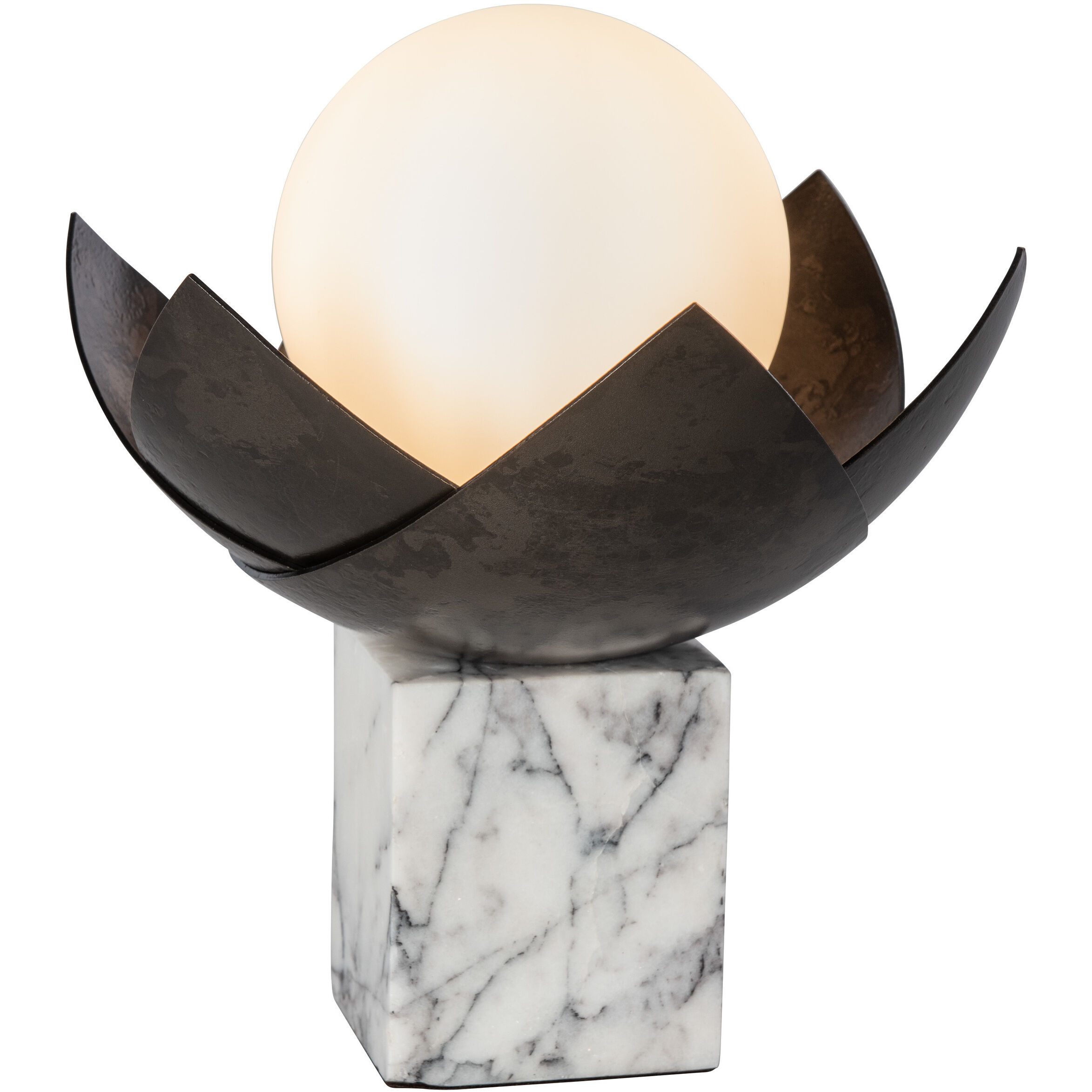 Blossom 10.4 inch 60.00 watt Dark Smoke Mini Table Lamp Portable Light in Lilac Marble