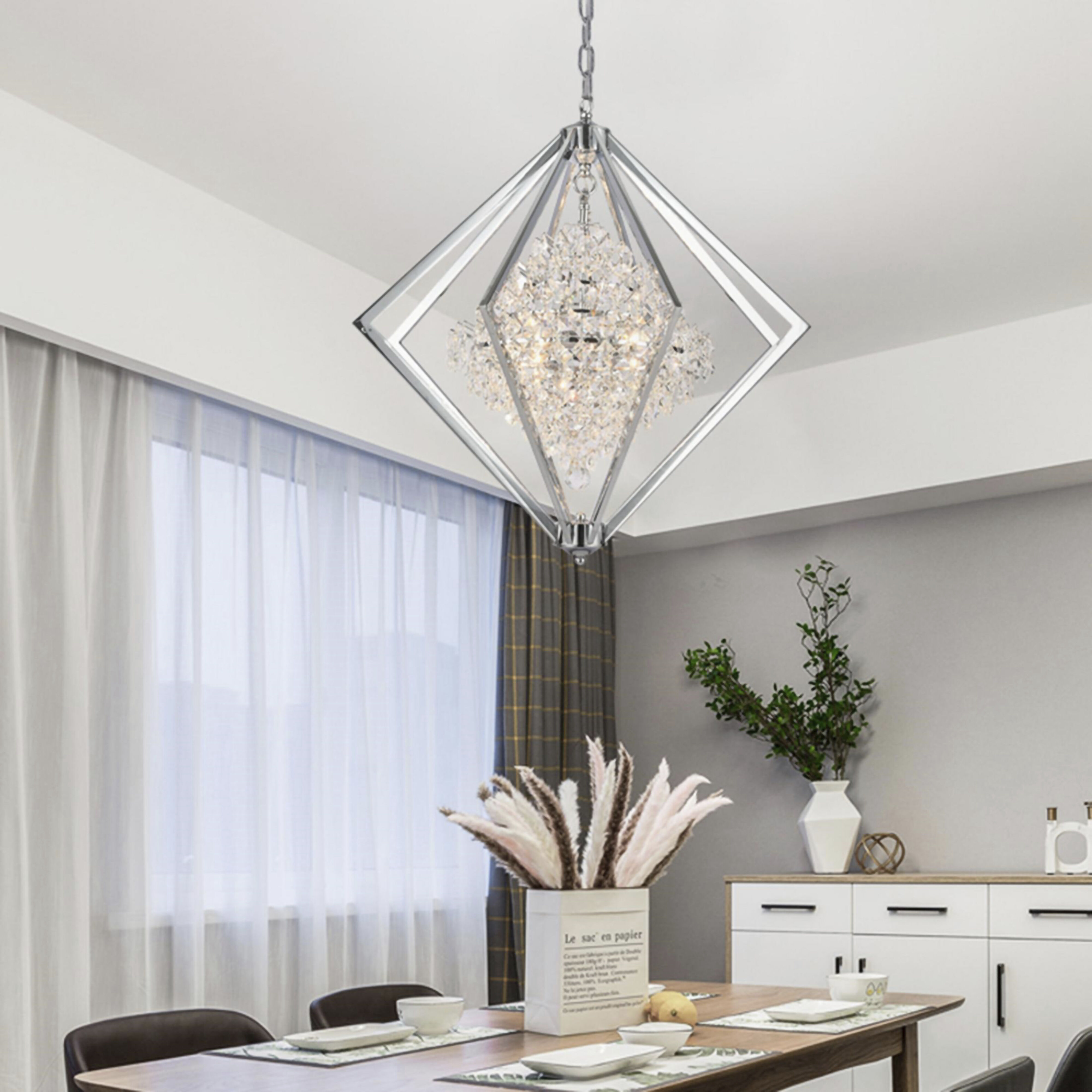 Canada 4 Light 28 inch Chrome Chandelier Ceiling Light