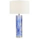 Leah Cylinder Blue Table Lamp Portable Light