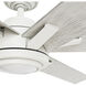 Melia 65 inch Fresh White with White Washed Oak Blades Outdoor Ceiling Fan