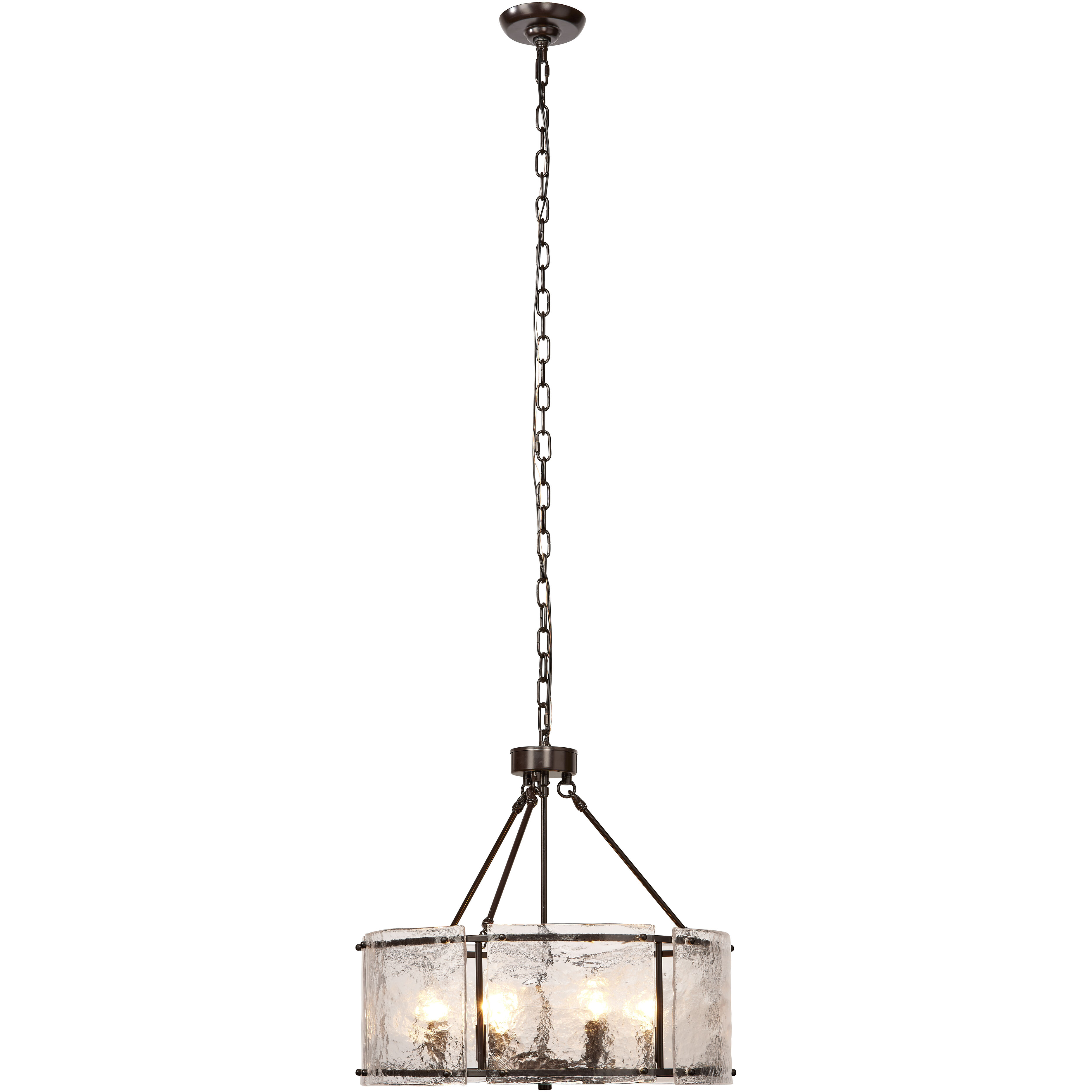 Glenn 6 Light 21.75 inch Bronze and Oil Rubbed Bronze Chandelier Ceiling Light, Large