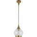 Alora Mood Hazel 1 Light 10.13 inch Aged Gold Pendant Ceiling Light in Clear Glass