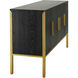 Cameron Black and Brass Gold Coating Cabinet