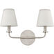 Hoyle 2 Light 16 inch Antique Nickel Vanity Light Wall Light