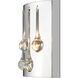 Oberon 2 Light 12 inch Chrome Wall Sconce Wall Light