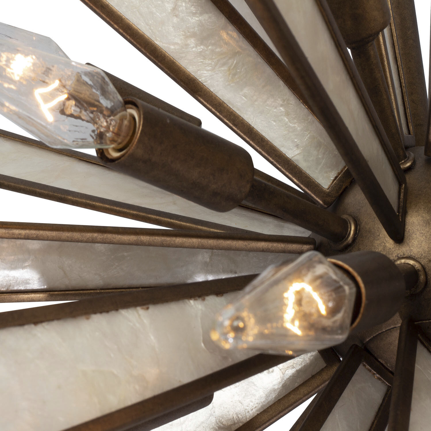 Radiance 18 Light 26 inch Pearlized Antique Brass Pendant Ceiling Light