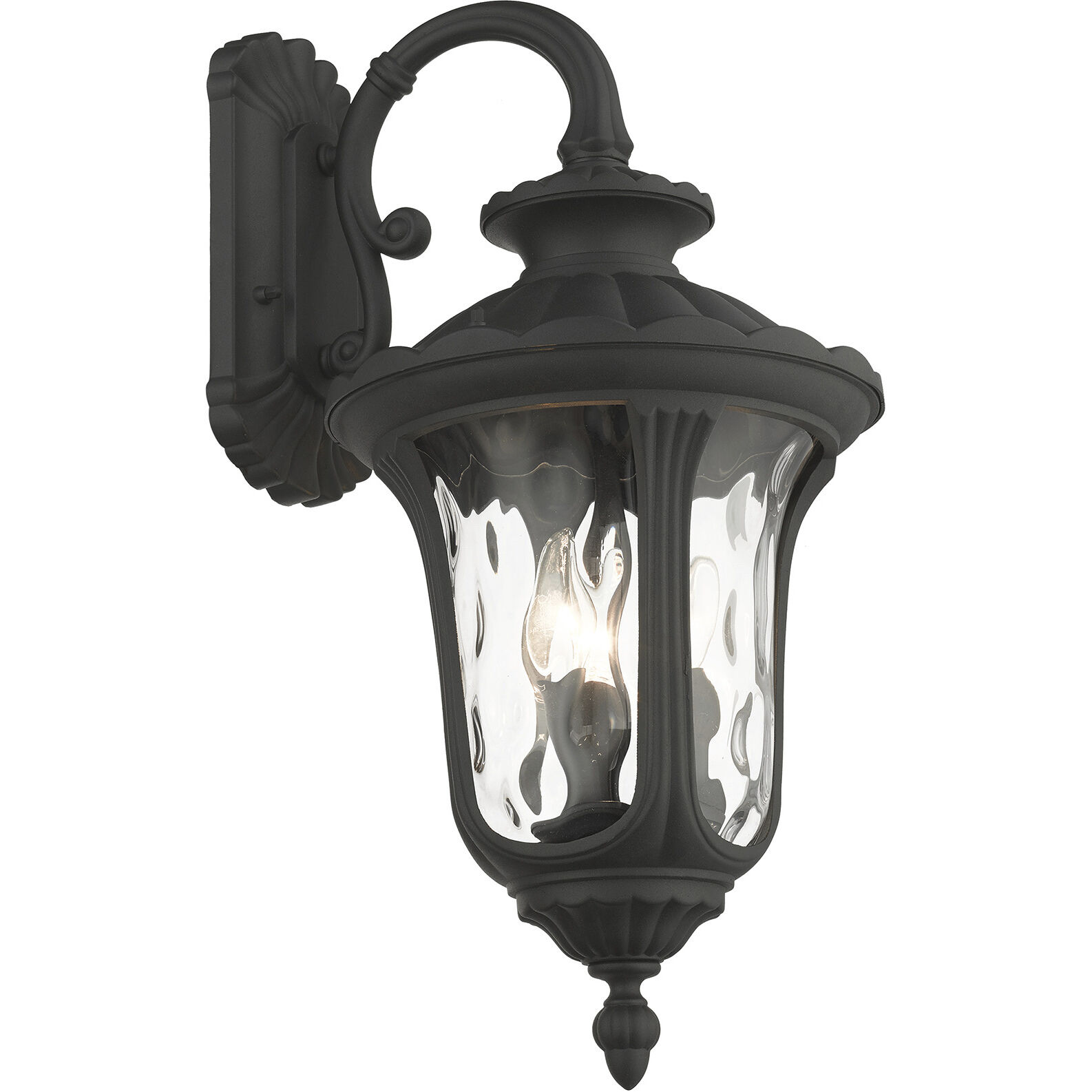 Oxford 3 Light 23 inch Textured Black Outdoor Wall Lantern
