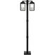 Nyack 6 Light 93 inch Black with Brushed Nickel Cluster Outdoor Post Light